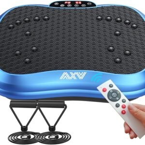 AXV Vibration Plate Exercise Machine Whole Body Workout Portable Mini Vibrate Fitness Platform Lymphatic Drainage Machine for Weight Loss Shaping Toning Wellness Home Gyms Workout (Mini)
